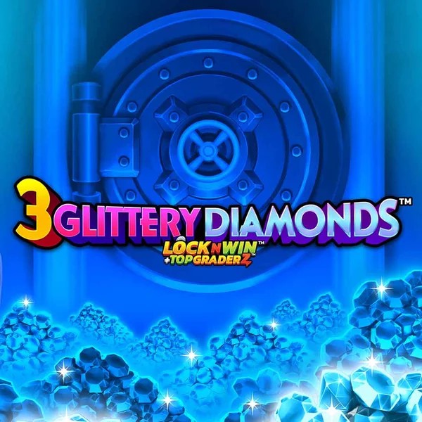 3 Glittery Diamonds game by PearFiction Studios – logo hosted on Maneki Casino
