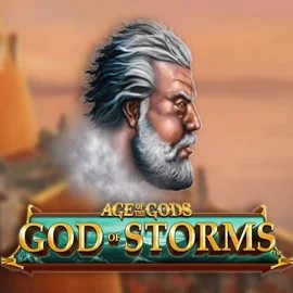 Age Of The Gods: God of Storms logo – Slots by Playtech at Maneki Casino