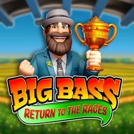 Big Bass Return to the Races slot logo by Pragmatic Play at Maneki Casino