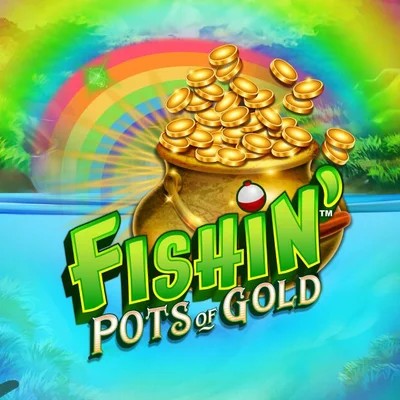 Fishin Pots Of Gold online game logo by Gameburger Studios on maneki-casino.org