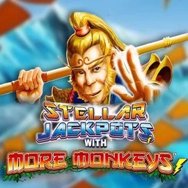 Stellar Jackpots with More Monkeys casino game by Lightning Box Game – featured logo at Maneki Casino