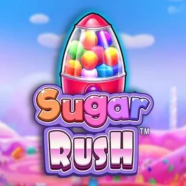 Sugar Rush slot logo by Pragmatic Play at Maneki Casino