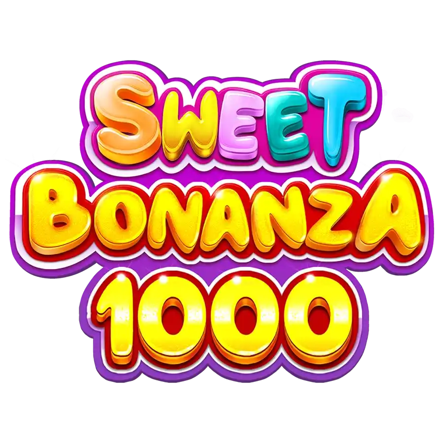 Sweet Bonanza 1000 online game logo by Pragmatic Play on maneki-casino.org